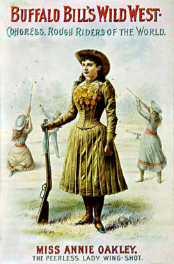 Annie Oakley sur une affiche du Buffalo Bill&rsquo;s Wild West show.