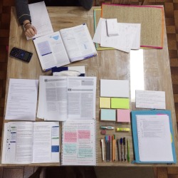 stationery-enthusiast:  study session // me vs. her 