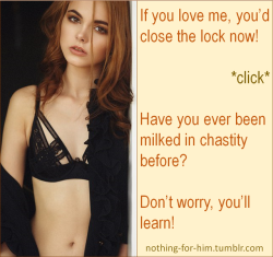 nothing-for-him:Challenge: Only edge in chastity until you learn to cum in chastity!