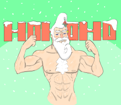Merry Christmas to mi palo yams. Oh homoerotic Santa. I hope you bring me what I need for christmas this year.