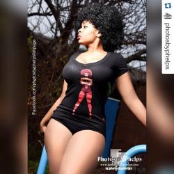 #Repost @photosbyphelps with @repostapp. ・・・ London Cross @mslondoncross modeling a shirt created by Dame T Shirts and Apparel https://www.facebook.com/dames.arts called Supernatural #thick #tshirt #supernatural  #afro #blackbusiness  #photosbyphelps
