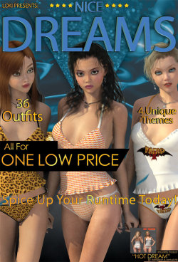 Loki Presents: Nice Dreams for Hameleon &amp; Santuziy78&rsquo;s &ldquo;Hot Dream&rdquo; Top &amp; Panties For V4 Nice Dreams is a brand new Materials pack for hameleon &amp;  santuziy78&rsquo;s Hot Dream - Top And Panties for V4, with this pack you&rsquo