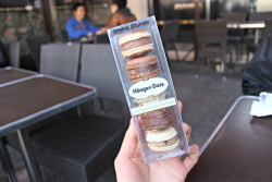 pissinq:  so when i went to paris for a french exchange i went to champs elysees and they had a haagen-dazs store with ice cream macarons that are only available in champs elysees and they were sooooooooo good and i cant wait to go back to france, i love