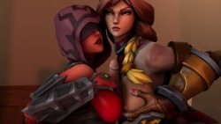 noir-nights: Seris &amp; Furia double titjob.  Requested by - @hades69fury Have a request? Leave it in the comments.