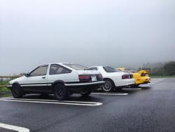 wideopenthrottle:   Living the D… I couldn’t help but steal this from a bud who’s travelling Japan atm. He’s live pics are constantly spamming ( the good kind) my newsfeed of what seems to be an Intial d tour in nothing else but an AE86, RX7