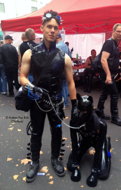 puploki:  pupbolt:  Bolt on loan for a photo at Folsom Europe 2014.  I’d love to be lent out to him =p 