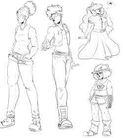 Alt. Garnet casual designs?? Featuring lil doodle of lil Rocks in alt clothing too