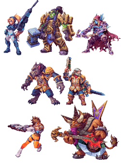 ahruon:  Pixel versions of some of my favourite characters from Heroes of the Storm, been playing for a bit. I’ve been very inactive lately :( sorry (commissions paused at the moment btw) 