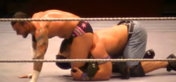 rwfan11:  CM Punk and Cena …sexy version of &lsquo;Human Centipede&rsquo; ……..Cena sure does know how to arch that back! ;-)