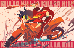 grimphantom:  nargyle:  I did a Kill la Kill illustration of my favorite Ryuko outfit! One of the few new fan illustrations I’ll be bringing to Anime Boston next weekend.  Grimphantom: That butt position got me XD   &lt;3 &lt;3 &lt;3