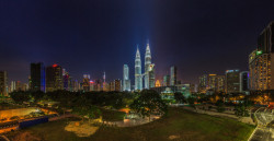 great-cityscapes:  KLCC up close at night… by Hafidz