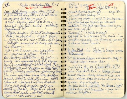 Louise Brooks research notebook, 1956 Nudes &amp; Noises  