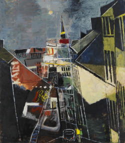 blastedheath:  Franz Xaver Fuhr (German, 1898-1973), Stadt im Licht [City in the light], c.1964-68. Oil on fibreboard, 80 x 70 cm. 