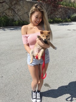 gookdom: micheletruongg: I got a puppy hehe 💖 Aaawwwww!  Look at the little cutie out in the sun!! Oh, and there’s a yellow whoriental in the pic too!  