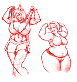 audiophilekitsune:    Click here for hi-res version   Stream sketch for pungoeshere featuring Jade and Rose. 