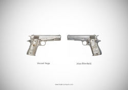 &ldquo;Famous Guns in Pop Culture&rdquo; by Federico Mauro Vincent Vega - Jules Winnfield, Pulp Fiction