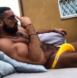 puphawaii:  stratisxx: Imagine coming home to that Arab bulge after a long day and expected to have to get on your knees.   bone-up!  puphawaii &amp; puphawaiitoo   