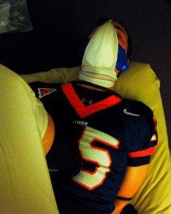 bondagejock:  Tied in football, forced jock cup sniffing, some breathplay. 9 of 14 Sub: Bondagejock  Dom: TheUAJock 
