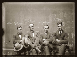 1920s Mugshots Instead of the usual style of holding a sign and having front and profile shots taken, these &ldquo;special photographs&rdquo; have a far more casual feel. The name, date, and in some cases other details are etched onto the photographs