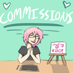 little-rabbit-prince: Hey everyone~! For those of you who don’t know me, I’m Skylar! I’m a disabled queer autistic person, so securing income can be…difficult for me. So I thought I’d try opening up commissions! :D ♥ COMMISSION INFORMATION