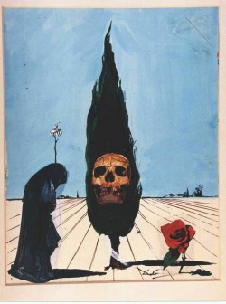 madness-and-gods:  Salvador Dalí- “Death Card” 