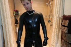 The first implanted suggestion was to begin to wear rubber, feeling as if he were born to it. Next came the order to lock his cock, creating a feeling servitude and submission. Once he began sending regular selfies to his master, he fully became a hypnoti