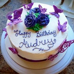 Purple butterfly cake from today&hellip; completely edible