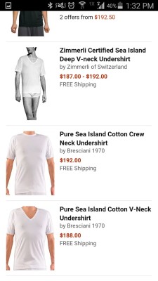 cishetwhiteoppressor:  waterboarding:  matt-ruins-feminisms-shit:  elpatron56:  waterboarding:  Look how much these undershirts cost, IT’S SO EXPENSIVE BEING A MAN! See? I can also cherry pick expensive clothing and screenshot it. This is not a valid