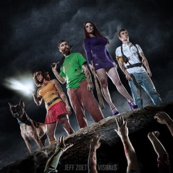 sightsandsoundsfromthegutter:  Awesome cosplay/photoshop combo by Jeff Zoet to make this Scooby Doo/Zombie Apocalypse mashup