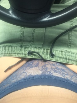 dixpantiespussy:  Panties-in-car series.. Lacey panties Inbox submission ty for sharing