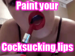 sissycaptionned:  I loooove lipsick!! Please send me all your lipstick pics and captioned images!!! ♥ ♥ Follow sissycaptionned.tumblr.com ♥ ♥