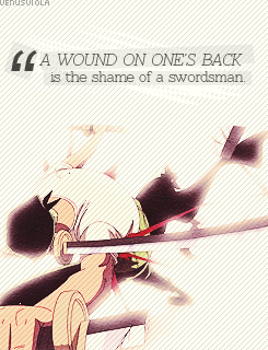  Roronoa Zoro: A wound on one’s back is the shame of a swordsman. Dracule Mihawk: Splendid.   I&rsquo;ll keep orgasming over this as long as I want to. 