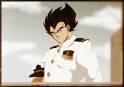 nala1588: ⚓️💙  Based on @ladyvegeets idea of Vegeta in a Naval Uniform. Im late cuz i tried to resist till today but this woman just dropped a amazing AU idea and I was literally going nuts cuz i had this major need!!!!!  Anyways…i broke xD some