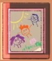 The drawings up on the wall of the house (presumably) drawn by Lars when he was little look just like how my little sister used to draw. Like lookI know lots of kids draw like this, of course, I’m just saying I think its really cute ‘cause it reminded