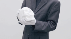pikeys:  Li Hongbo - Pure White Paper What at first look like delicate works of carved porcelain are actually thousands of layers of soft white paper, carved into busts, skulls, and human forms. The artist became fascinated by traditional Chinese toys