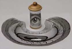 asylum-art:The Anamorphic Illustrations of István OroszMind-bending anamorphic art by Hungarian artist István Orosz. The illustrations, which appear distorted, transforms into recognizable faces, body parts, or objects when a cylindrical mirror is placed