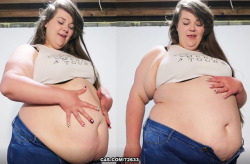 bigcutiebonnie: Bonnie’s Weigh in: Before &amp; After America: I knew when I went to America that I would get A LOT fatter, yet I didn’t realize how much I would or even could put on in 4 weeks of continuous stuffing! I was VERY excited to check my