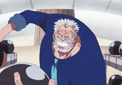 anna-hiwatari:  Garp throwing cannonballs at Strawhats, requested by anonymous 