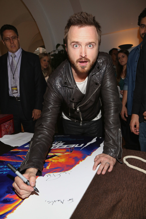  Aaron Paul attends a press junket and photocall to promote his new film &#8216;Need For Speed&#8217; at Four Seasons Hotel in Mexico City, Mexico - March 8, 2014 