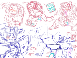 peachhaskinks:  smallgarbagetruck:  a bunch of doodles for peachy who asked for swerve or thundercracker using a dildo. i decided to do both at once which i hope is okay (the concept was too funny/kinda cute to pass up)  i took a lot of influence from