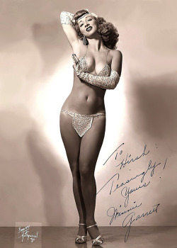 Winnie Garrett Vintage 50’s-era promo photo personalized: “To Hirsh:  Teasingly Yours!  Winnie Garrett”..