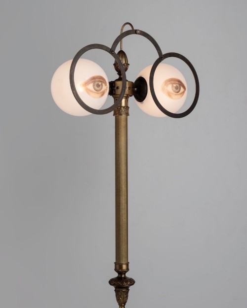 unsubconscious:  Bronze Optician Advertisement Lamp, circa 1920 
