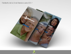 Varios Screen Shots del UI de Banesco, en una propuesta