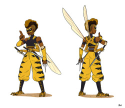 ponchaka:My participation for the Character Design Challenge this month: Killer Wasp, straight from the 36th chamber.