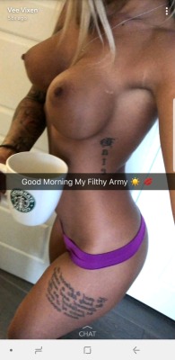 myfilthyvixen:  Purple or Pink ? My Wife’s Standard good morning pics to her followers on Snapchat .    Add her new Snapchat : TheFilthyVixen   ** we used to be mylittlehotwife , but it got banned please reblog and  follow this new one  **