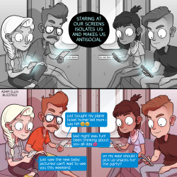 iamrememberingtoforget:  tastefullyoffensive:  by Adam Ellis  How dare you talk to your loved ones rather than random people on public transportation. 