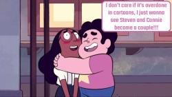 crystalgem-confessions:   I don’t care if it’s overdone in cartoons, I just wanna see Steven and Connie become a couple!!! - thecartoonzone2    first otpsecond is Steven and Peridot X3