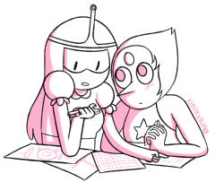 kinikxluna:  woops! before i forget:   ATShipWeek Day 6! Fave Crossover Couple Cos I mean, PB being a wise pink-haired princess of power? how could Pearl resist 
