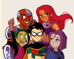 mooseman-draws:  i loved teen titans when i was a kid! starfire and cyborg were my favorite characters 