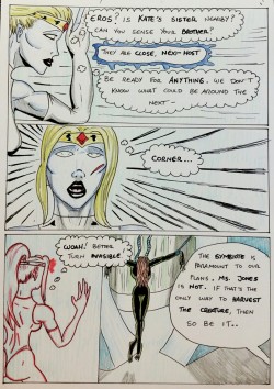 Kate Five vs Symbiote comic Page 123  We catch up with Nexus Girl as she persues Symbio-Kimberly, but oh noes! Kim looks to be in big trouble!!